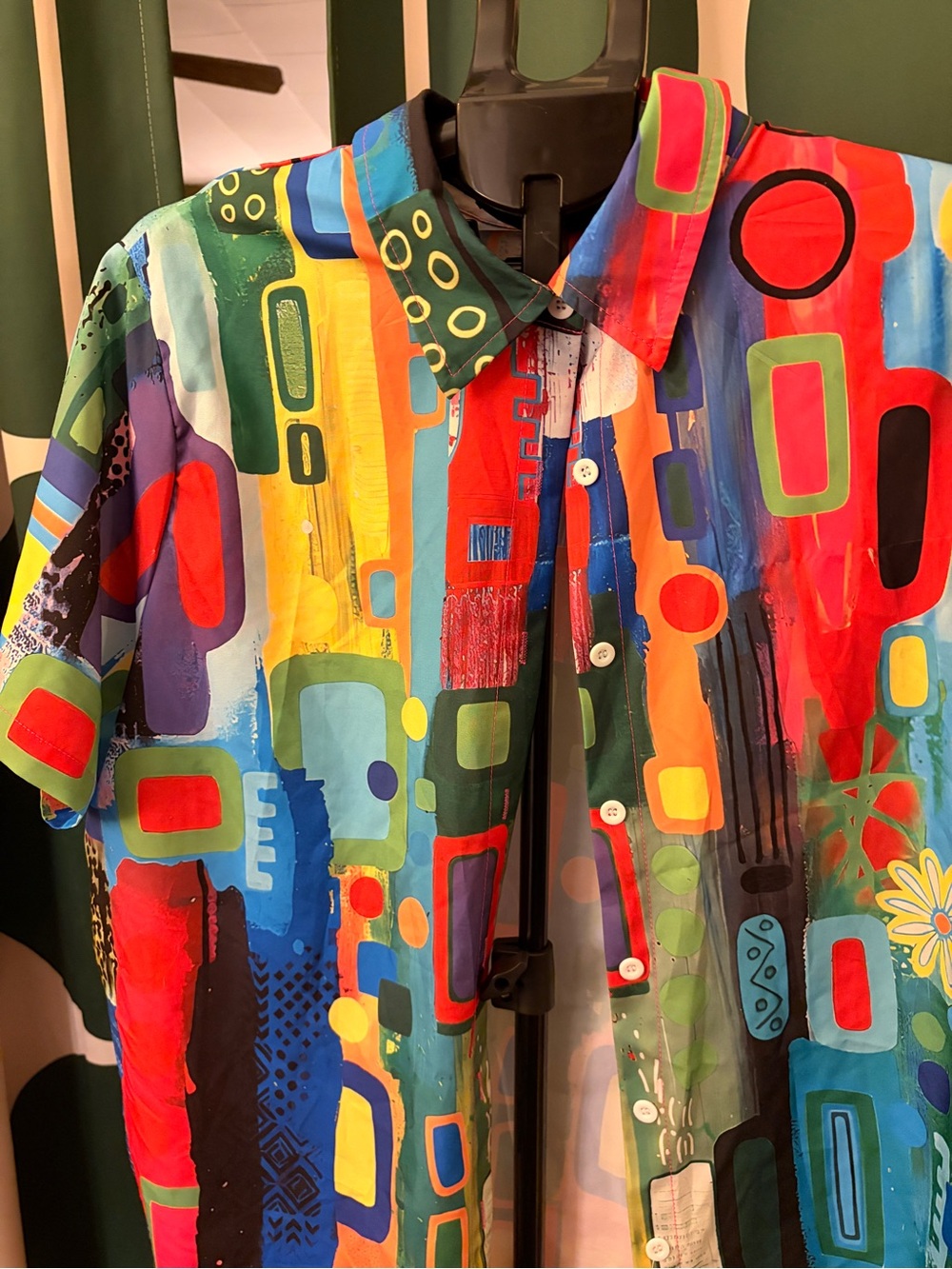 Colorful button up top - Picture 2 of 2